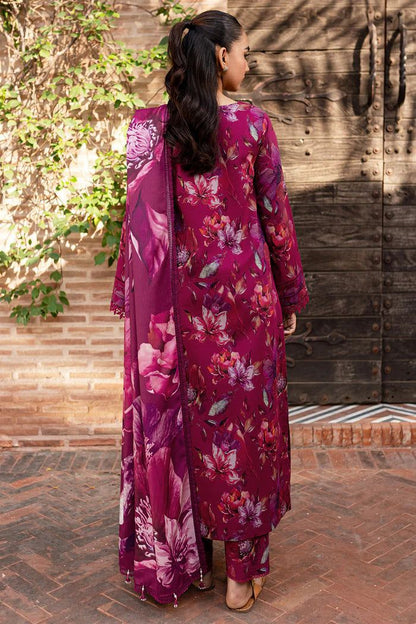 FARASHA UNSTITCHED 3-PC SLUB KHADDAR PRINTED SHIRT WITH KHADDAR PRINT DUPATTA AND PRINT TROUSER KZ-2043