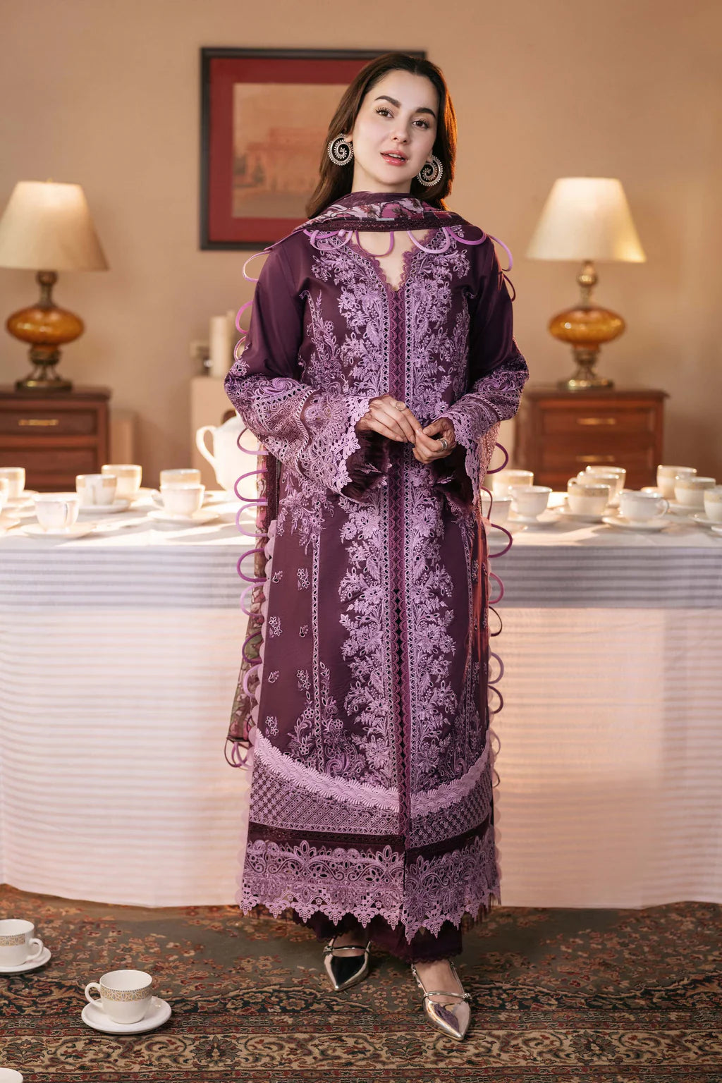 JADE UNTITCHED 3-PC DHANAK EMBROIDERED SHIRT COUTRAI PRINTED SHAWL AND TROUSER KZ-2041