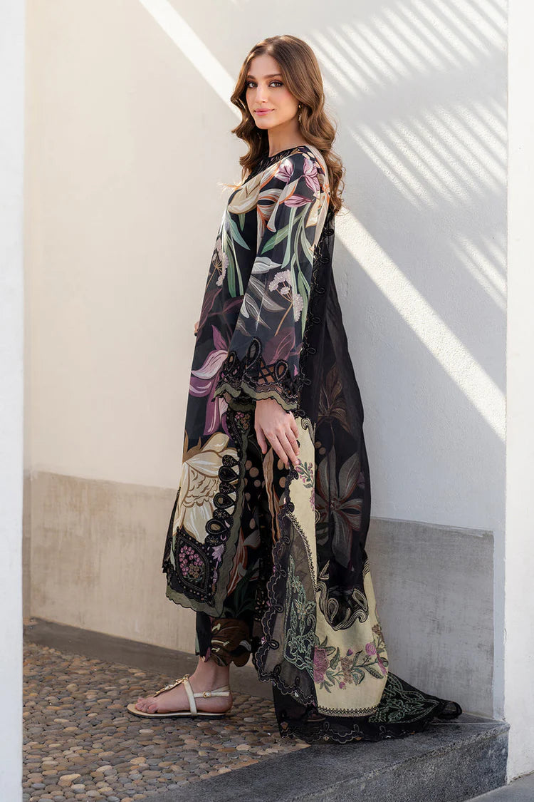 BAROQUE UNSTITCHED 3-PC SLUB KHADDAR EMBROIDERED PRINTED SHIRT WITH KHADDAR EMBROIDERED PRINT DUPATTA AND PRINT TROUSER KZ-2051
