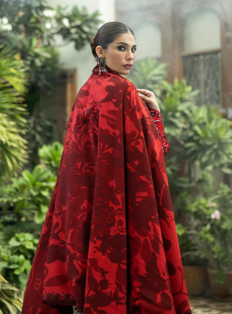 ZAINAB CHOTTANI UNSTITCHED 3-PC SLUB KHADDAR EMBROIDERED PRINTED SHIRT WITH KHADDAR PRINT DUPATTA AND PRINT TROUSER KZ-2052