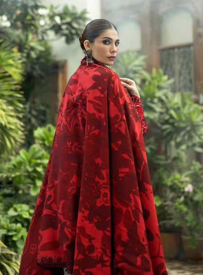 ZAINAB CHOTTANI UNSTITCHED 3-PC SLUB KHADDAR EMBROIDERED PRINTED SHIRT WITH KHADDAR PRINT DUPATTA AND PRINT TROUSER KZ-2052