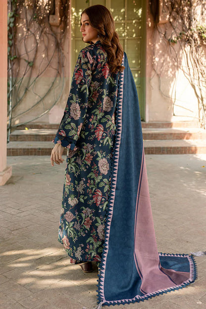 FARASHA UNSTITCHED 3-PC SLUB KHADDAR PRINTED SHIRT WITH KHADDAR PRINT DUPATTA AND PRINT TROUSER KZ-2047