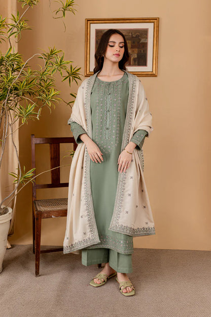 JAZMIN UNSTITCHED 3-PC LAWN EMBROIDERED SHIRT WITH LAWN EMBROIDERED DUPATTA AND TROUSER KZ-2011