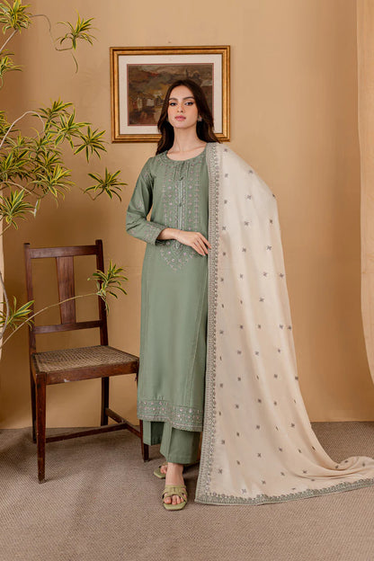 JAZMIN UNSTITCHED 3-PC LAWN EMBROIDERED SHIRT WITH LAWN EMBROIDERED DUPATTA AND TROUSER KZ-2011