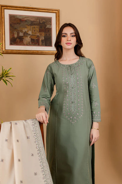 JAZMIN UNSTITCHED 3-PC LAWN EMBROIDERED SHIRT WITH LAWN EMBROIDERED DUPATTA AND TROUSER KZ-2011