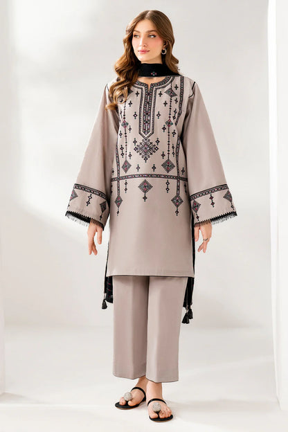 JAZMIN UNSTITCHED 3-PC DHANAK EMBOIDERED SHIRT WITH DHANAK EMBROIDERED SHAWL AND TROUSER KZ-2004