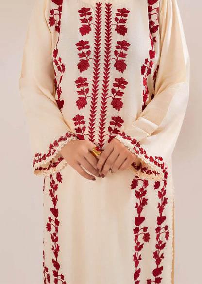 VINTAGE UNSTITCHED 3-PC LAWN EMBROIDERED SHIRT WITH TYE & DYE CHIFFON DUPATTA AND LAWN TROUSER KZ-2054