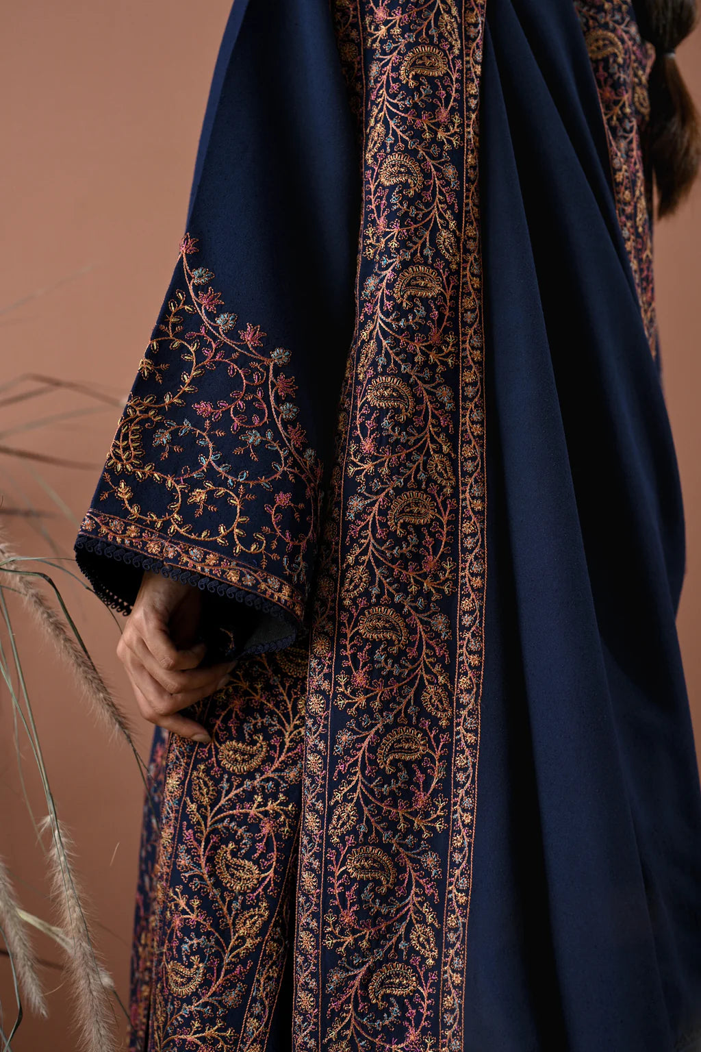BATIK UNSTITCHED 3-PC DHANAK EMBROIDERED SHIRT WITH DHANAK EMBROIDERED SHAWL AND TROUSER KZ-2032