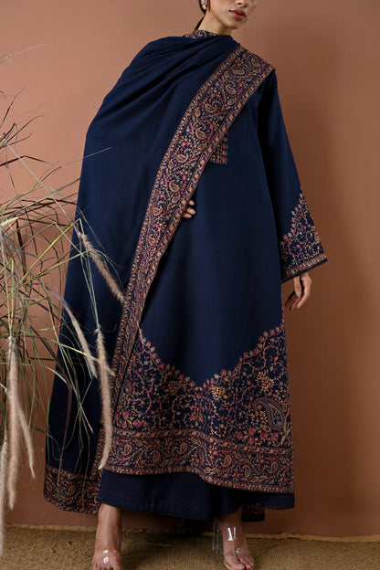 BATIK UNSTITCHED 3-PC DHANAK EMBROIDERED SHIRT WITH DHANAK EMBROIDERED SHAWL AND TROUSER KZ-2032