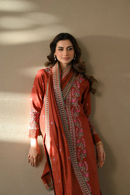 BATIK UNSTITCHED 3-PC DHANAK EMBROIDERED SHIRT WITH DHANAK EMBROIDERED SHAWL AND TROUSER KZ-2060